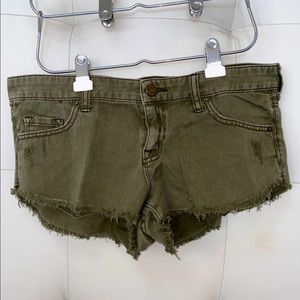 BDG Green Denim Shorts